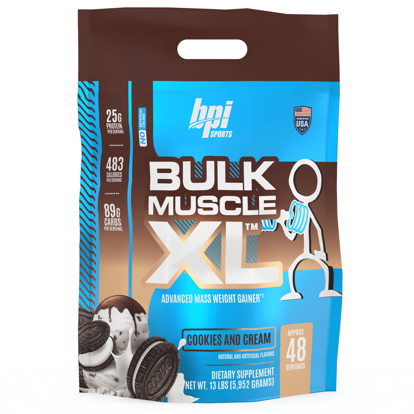 BULKMUSCLEXL-COOKIESANDCREAM-13LBBAG - BPI Sports