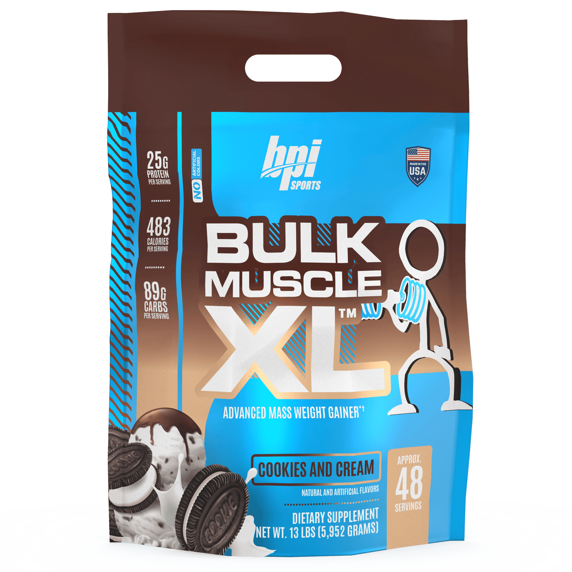 BULKMUSCLEXL-COOKIESANDCREAM-13LBBAG - BPI Sports