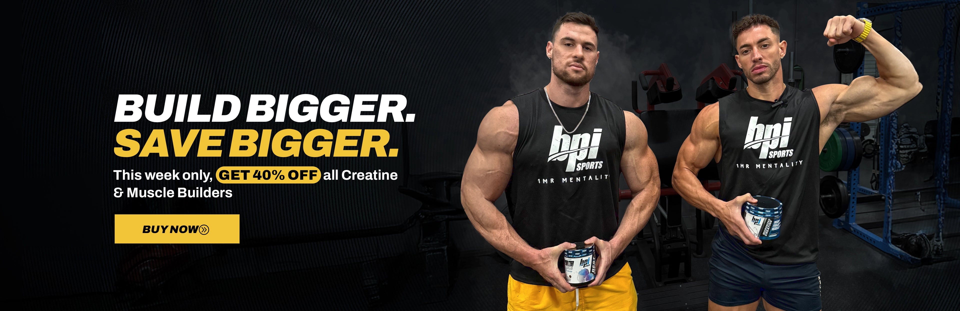 Get 40% off All Creatine and Muscle Builders