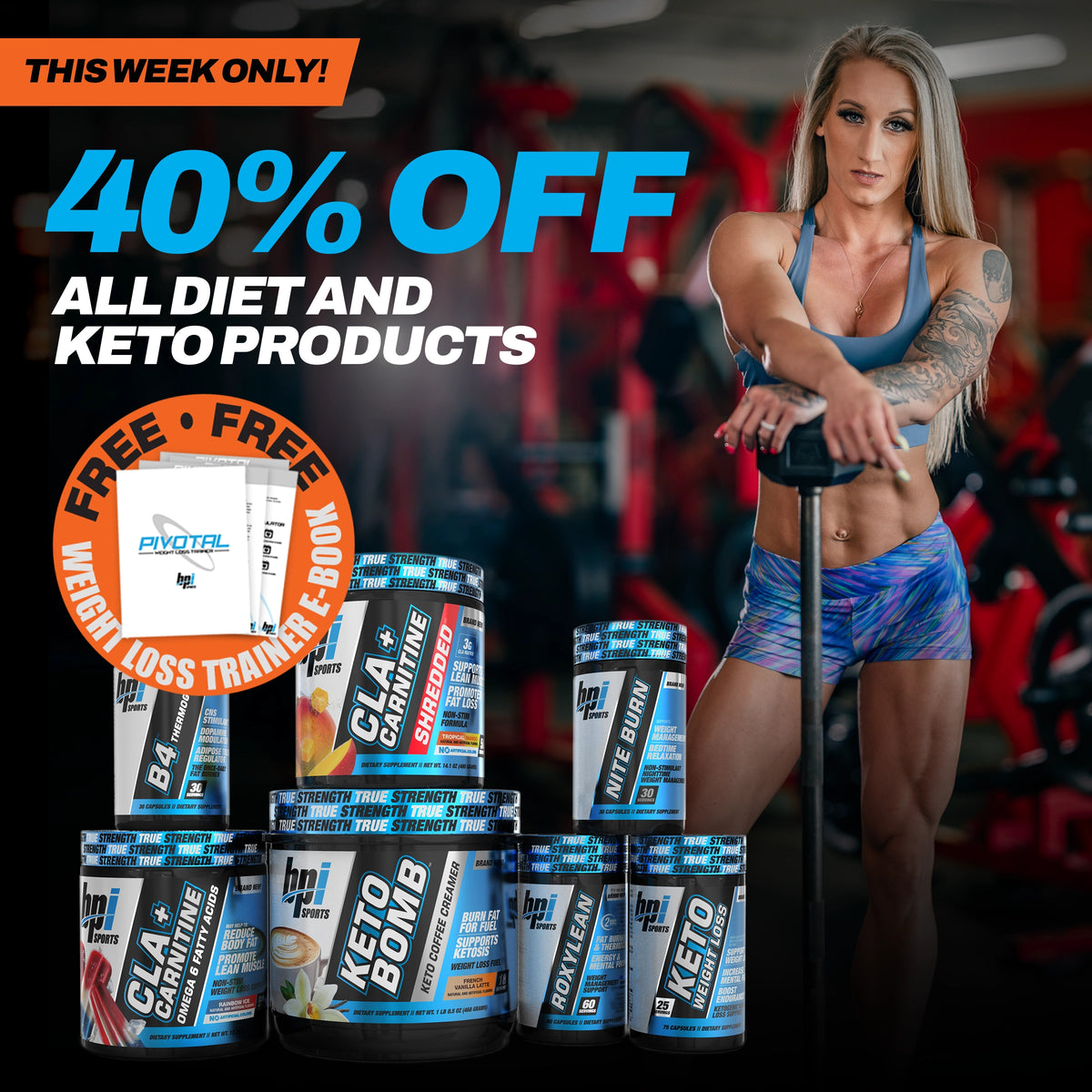 40% Off all Diet and Keto Products + Free Weight Loss Trainer E-book