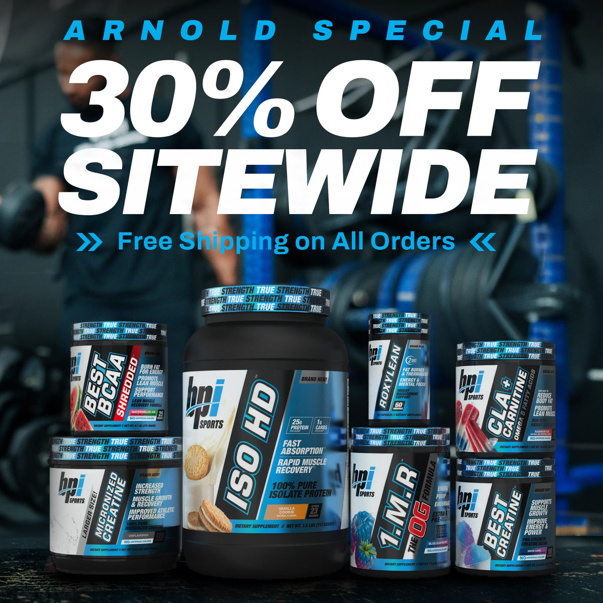 Arnold Special. 30% Sitewide + Free Shipping