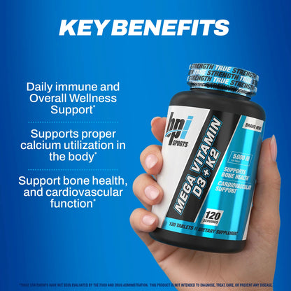 Mega Vitamin D3 + K2