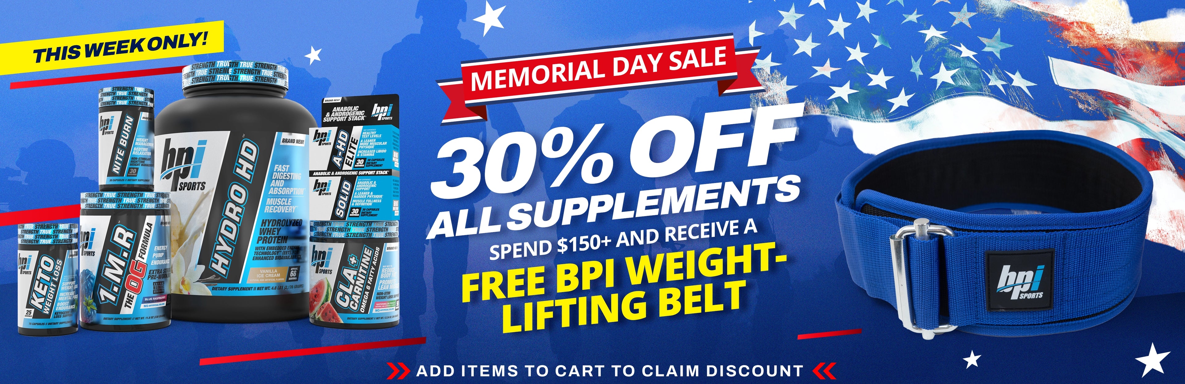Memorial Day Sale 30% Off All supplements