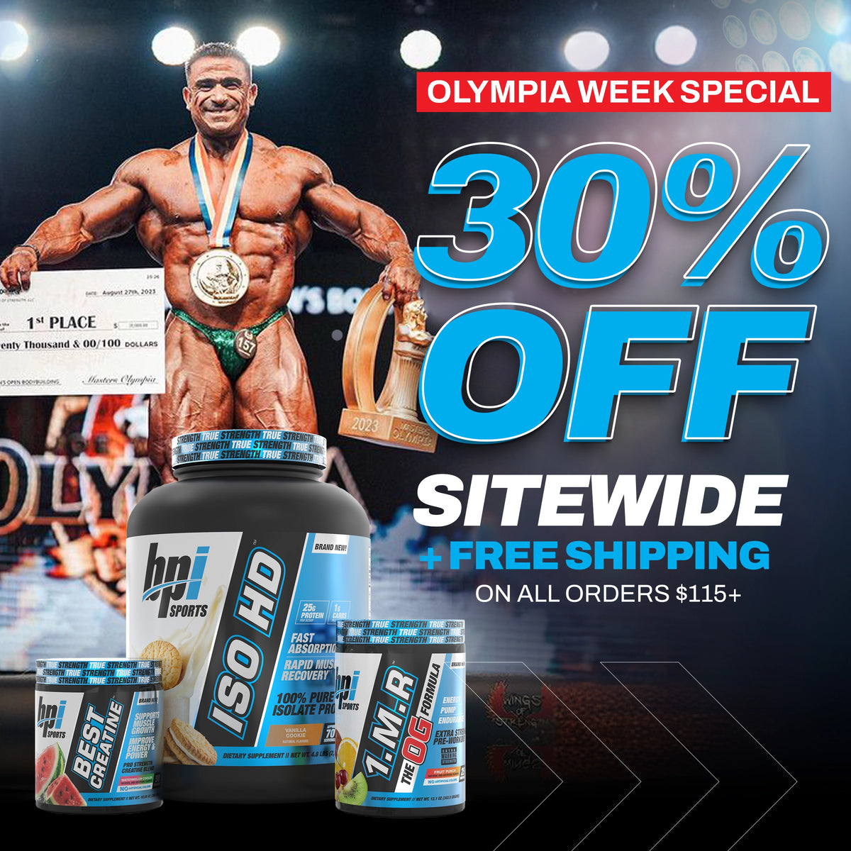 Olympia Week Special. 30% Off Sitewide +Free Shipping on all orders $115+