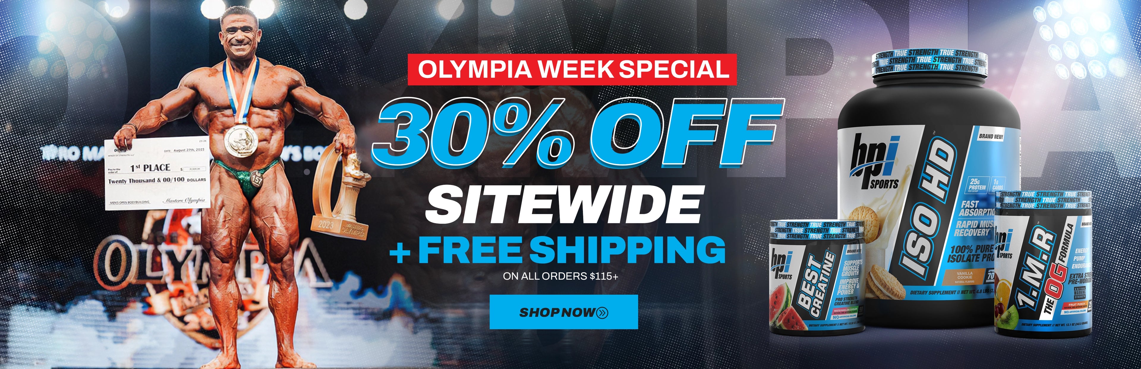 Olympia Week Special. 30% Off Sitewide +Free Shipping on all orders $115+