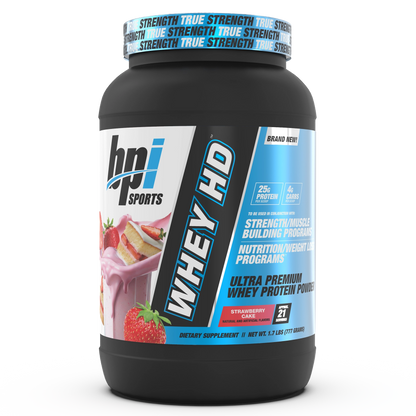 BPI Sports Whey HD Strawberry Cake protein powder