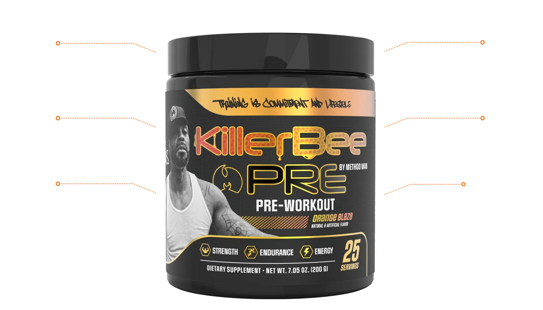 KillerBee Pre: Glycerol, Caffeine Anhydrous, Mucuna Pruriens, Theobromine, Teacrine, Dynamine