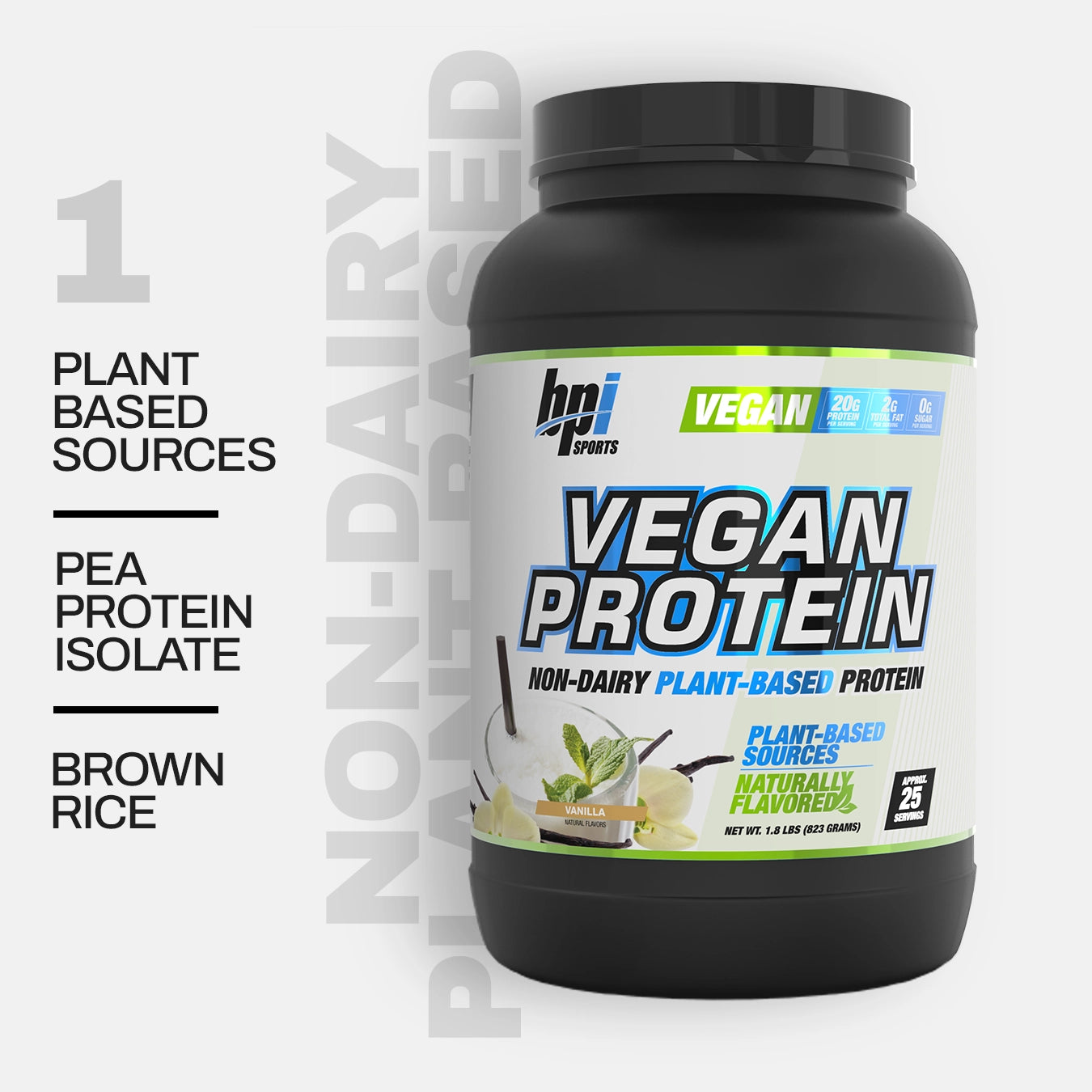 Vegan Protein: Plant-Based Sources, Pea Protein Isolate, Brown Rice