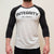 Baseball tee shirt 3/4 long sleeves. Black sleeves. Integrity Logo