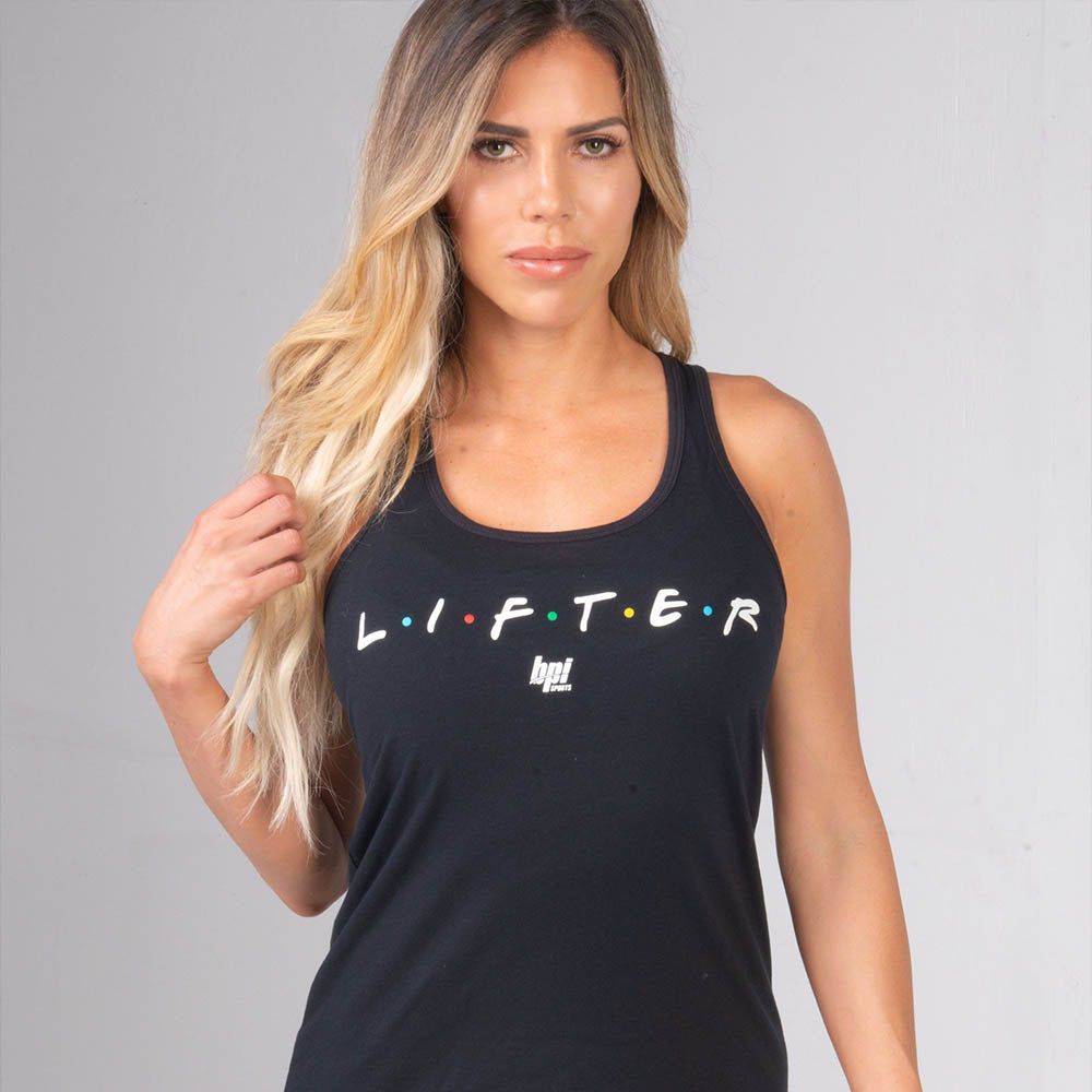 Women's Tank top black with LIFTER logo